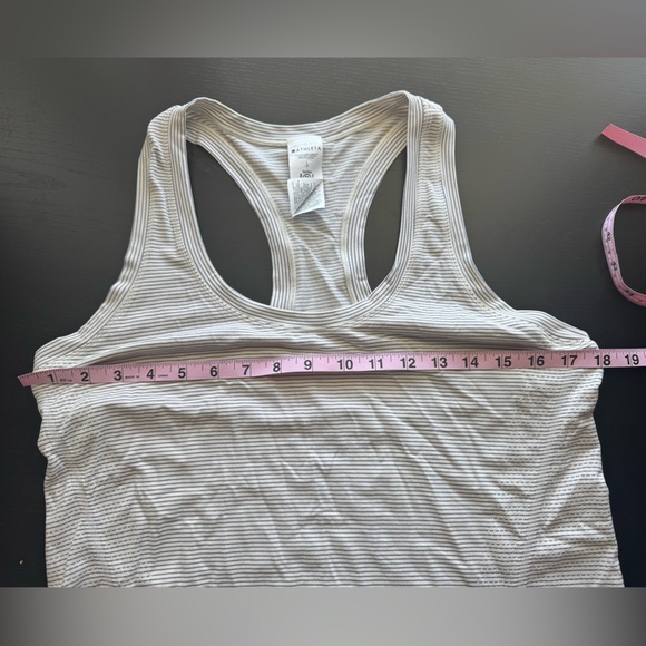 Athleta Tank Top Grey & White stripped Size L - Picture 4 of 6